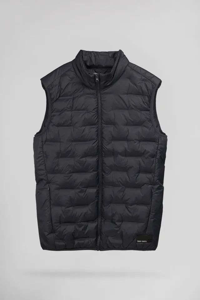 Teddy Smith B-Toran gilet trapuntato nero uomo leggero