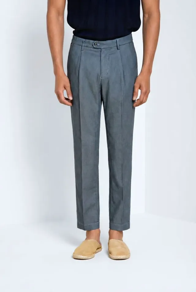 Mason's Torino 1 Pinces Flex chino celeste slim