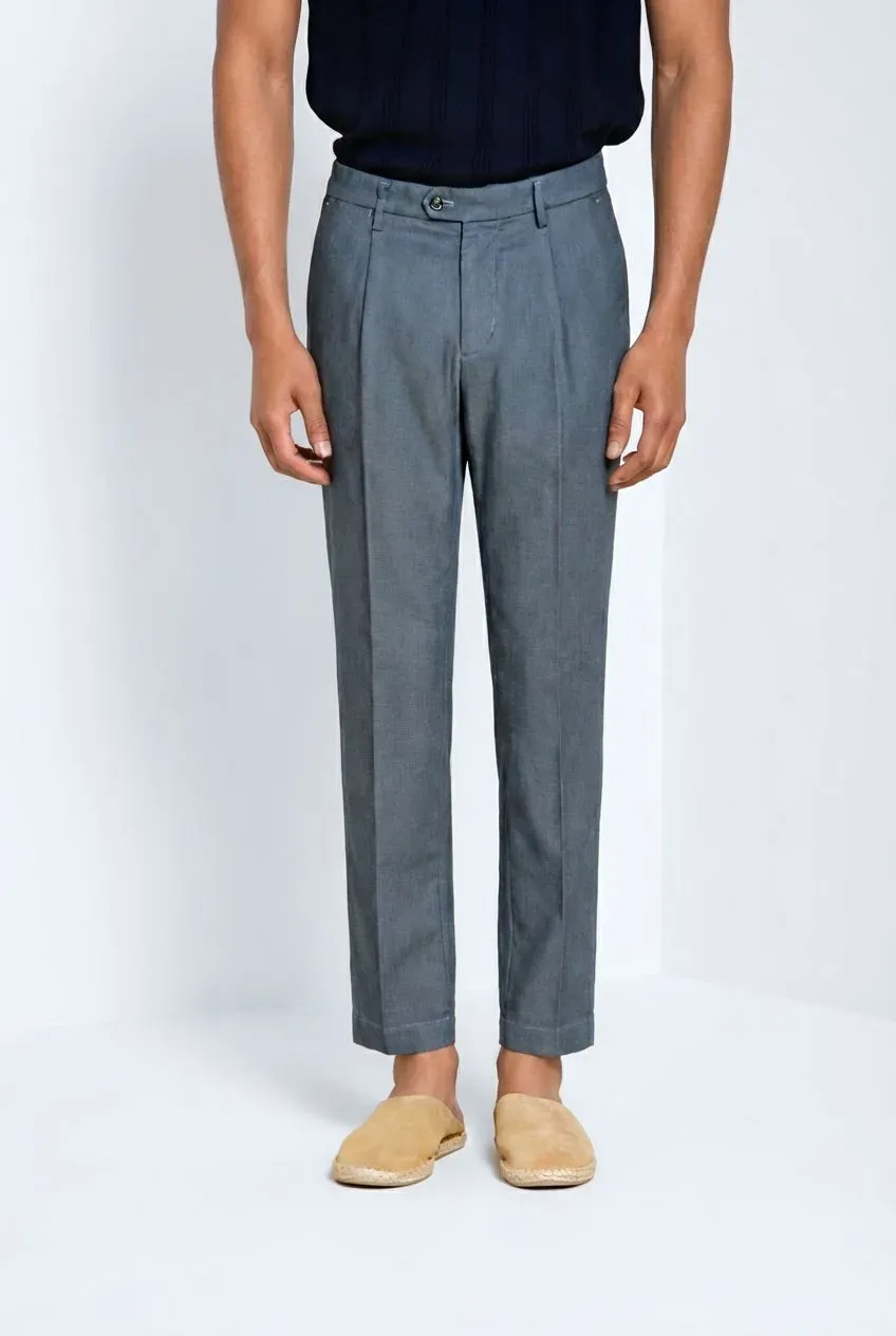Mason's Torino 1 Pinces Flex chino celeste slim