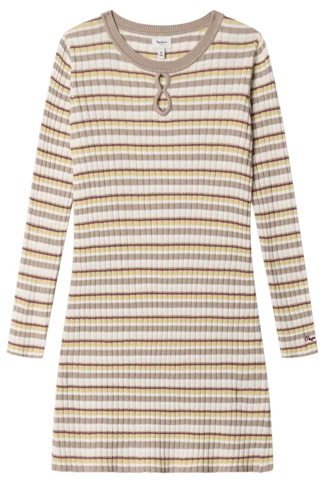 Pepe Jeans Fawn Vestito bambina 10 anni righe cut-out
