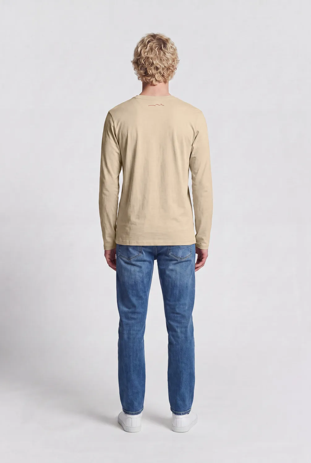 Teddy Smith The Tee 2 ML Beige t-shirt manica lunga
