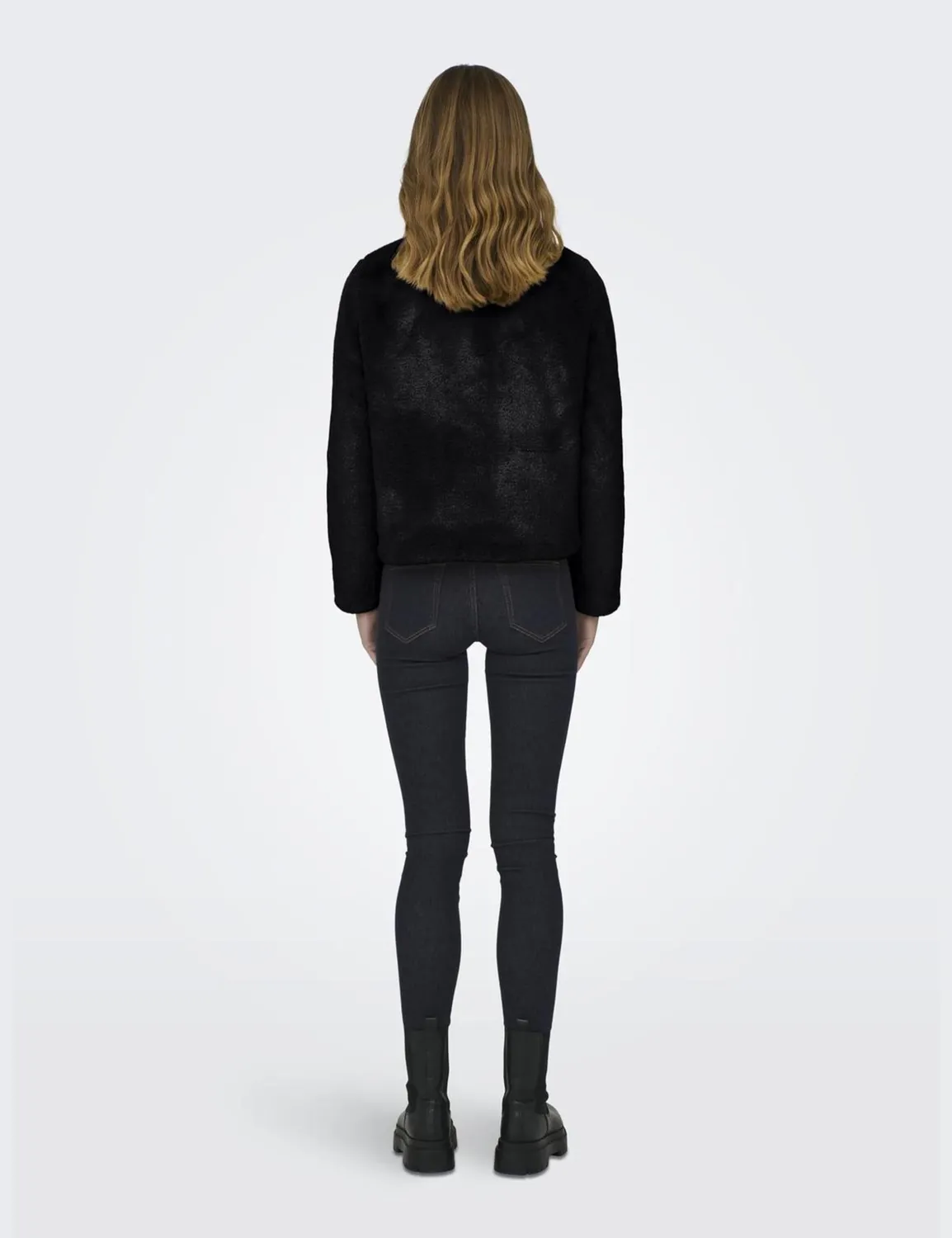 ONLY Newvida giacca pelliccia sintetica donna nera