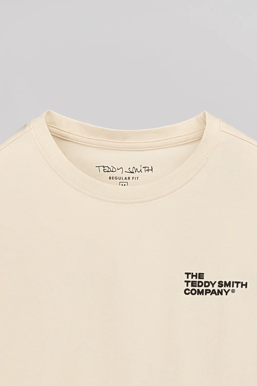 Teddy Smith T-Company t-shirt uomo crema logo 3D