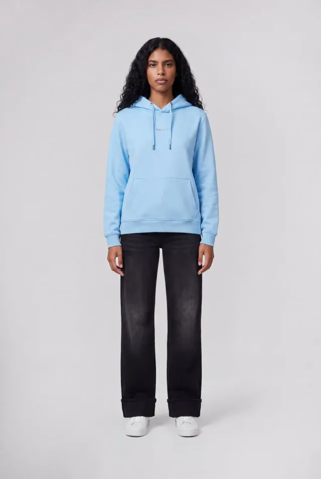 Teddy Smith S-Solene Hoody Felpa Azzurra Donna