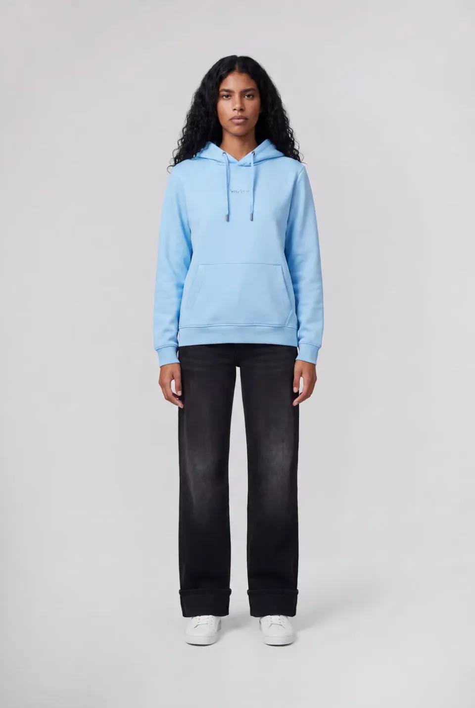 Teddy Smith S-Solene Hoody Felpa Azzurra Donna