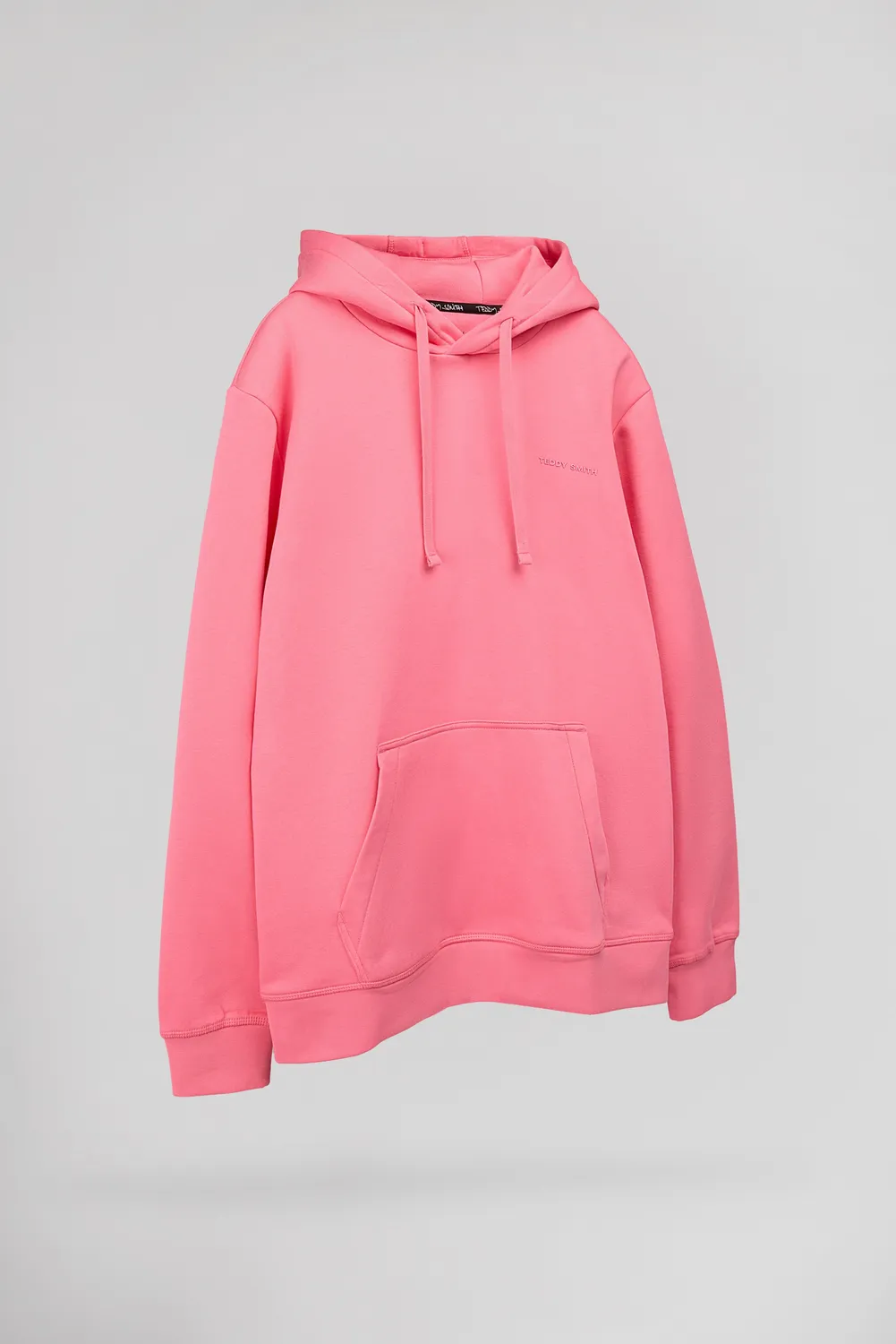 Teddy Smith S-Nark Hoody felpa uomo rosa cappuccio