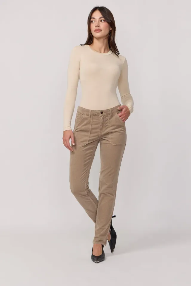Acquaverde Pierce pantaloni Argile in velluto