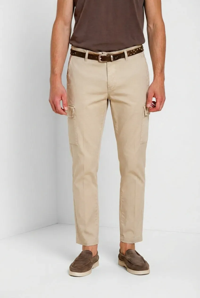 Mason's Chile Pantalone Cargo Uomo Beige Chiaro Regular