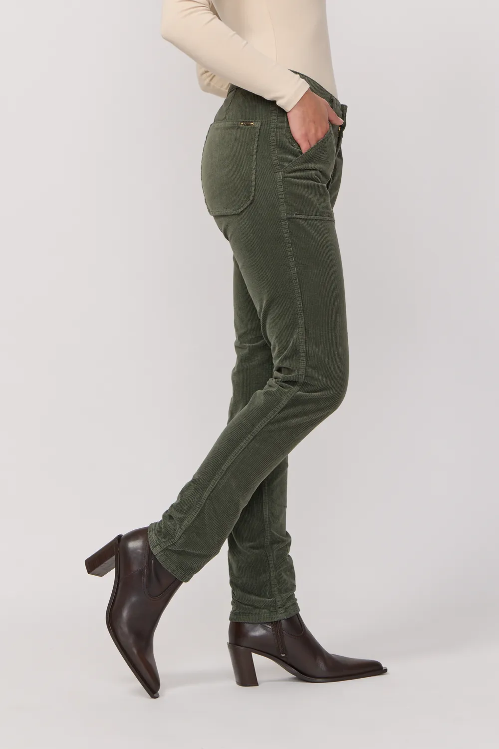 acquaverde Pierce pantaloni velluto kaki