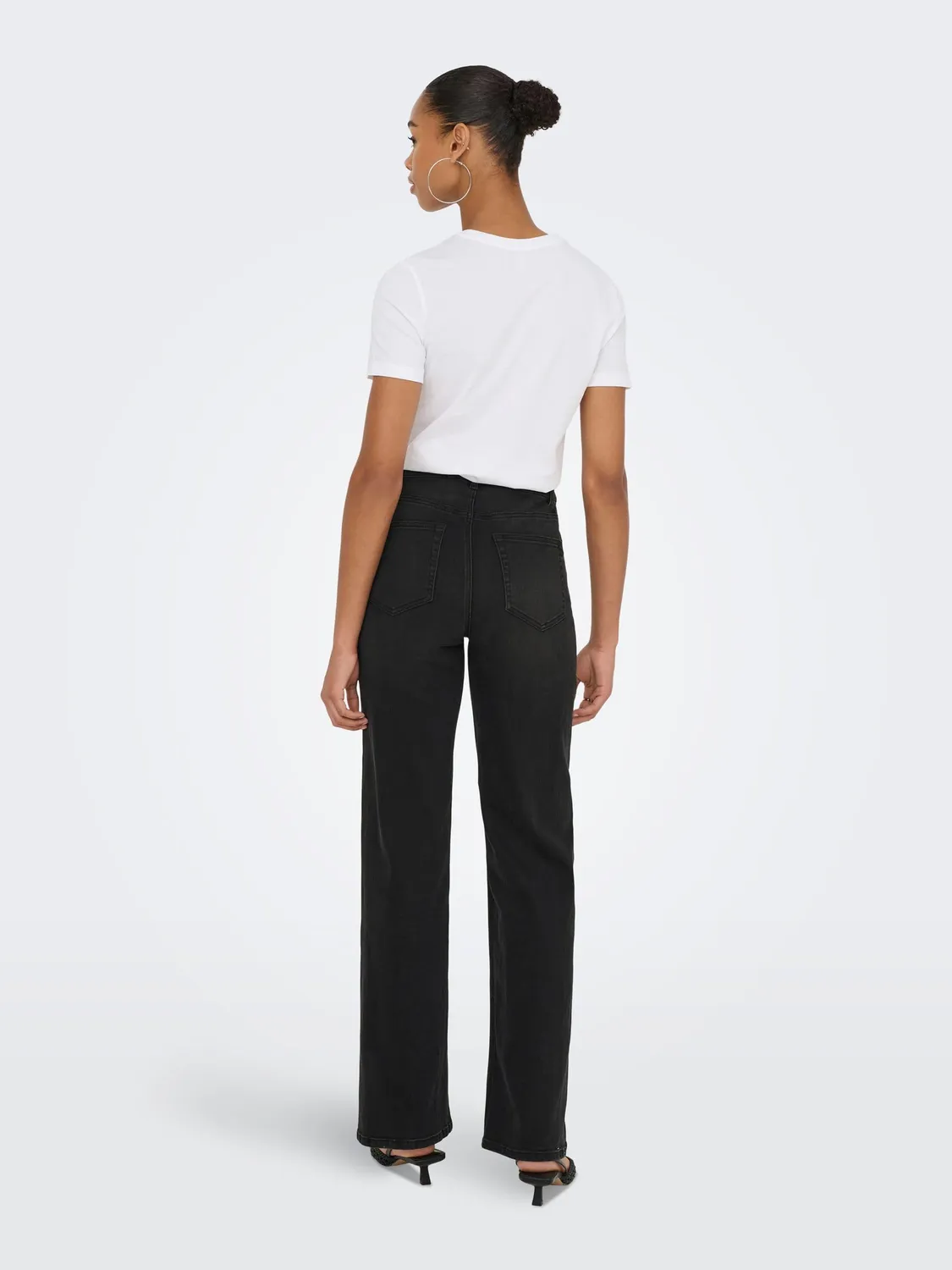 Only Onljuicy-Wauw jeans donna wide M 30L vita alta