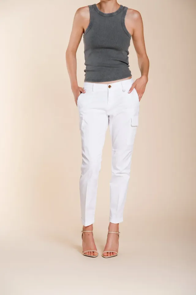 Mason's Chile City cargo donna bianco slim stretch