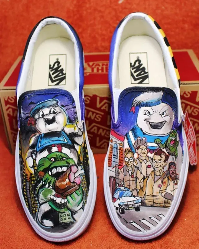 Never Say Never Slip-On Ghostbusters scarpe dipinte