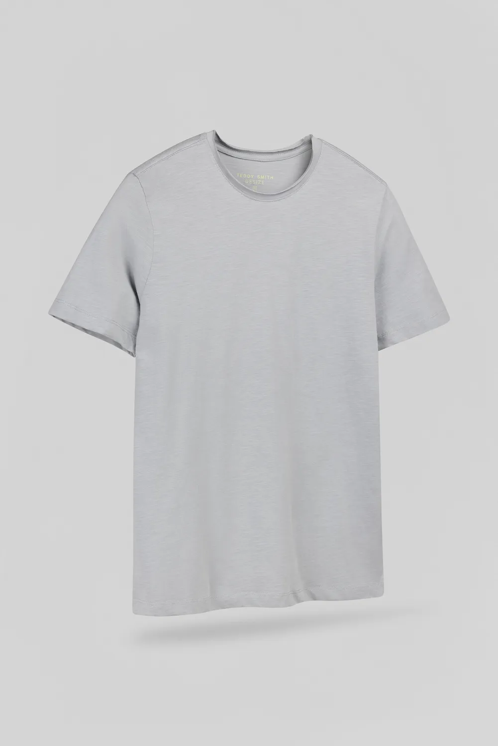 Teddy Smith T-Perry T-Shirt Uomo Blu Fumé Jersey Slub