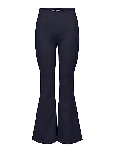 Only Onlastrid HW pantaloni donna flare elastico nero