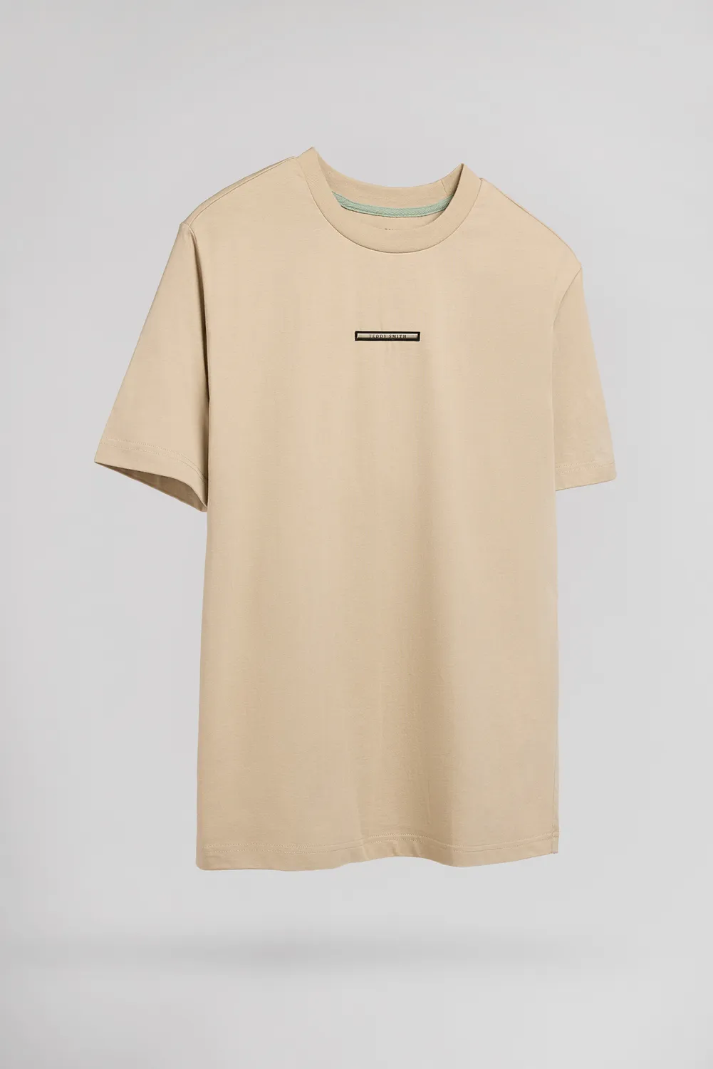Teddy Smith T-Olivio maglietta uomo beige ampia girocollo
