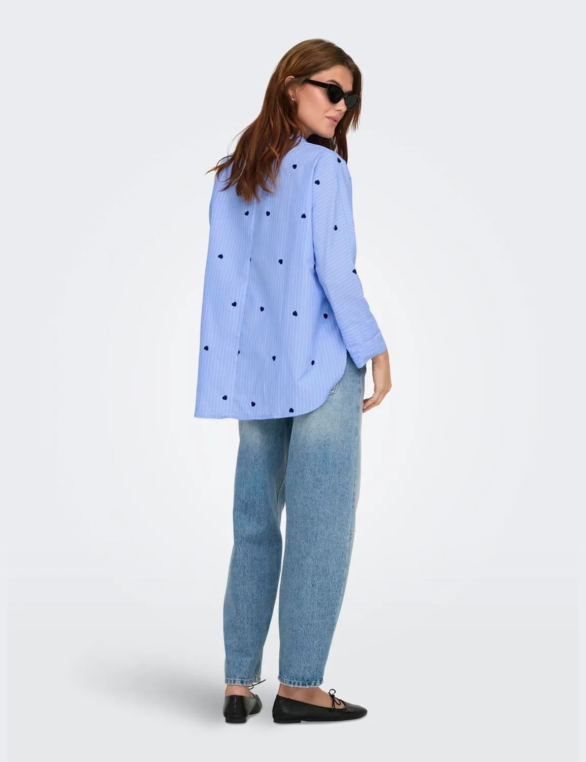 ONLY Onlnew Hemd camicia bottoni maniche lunghe