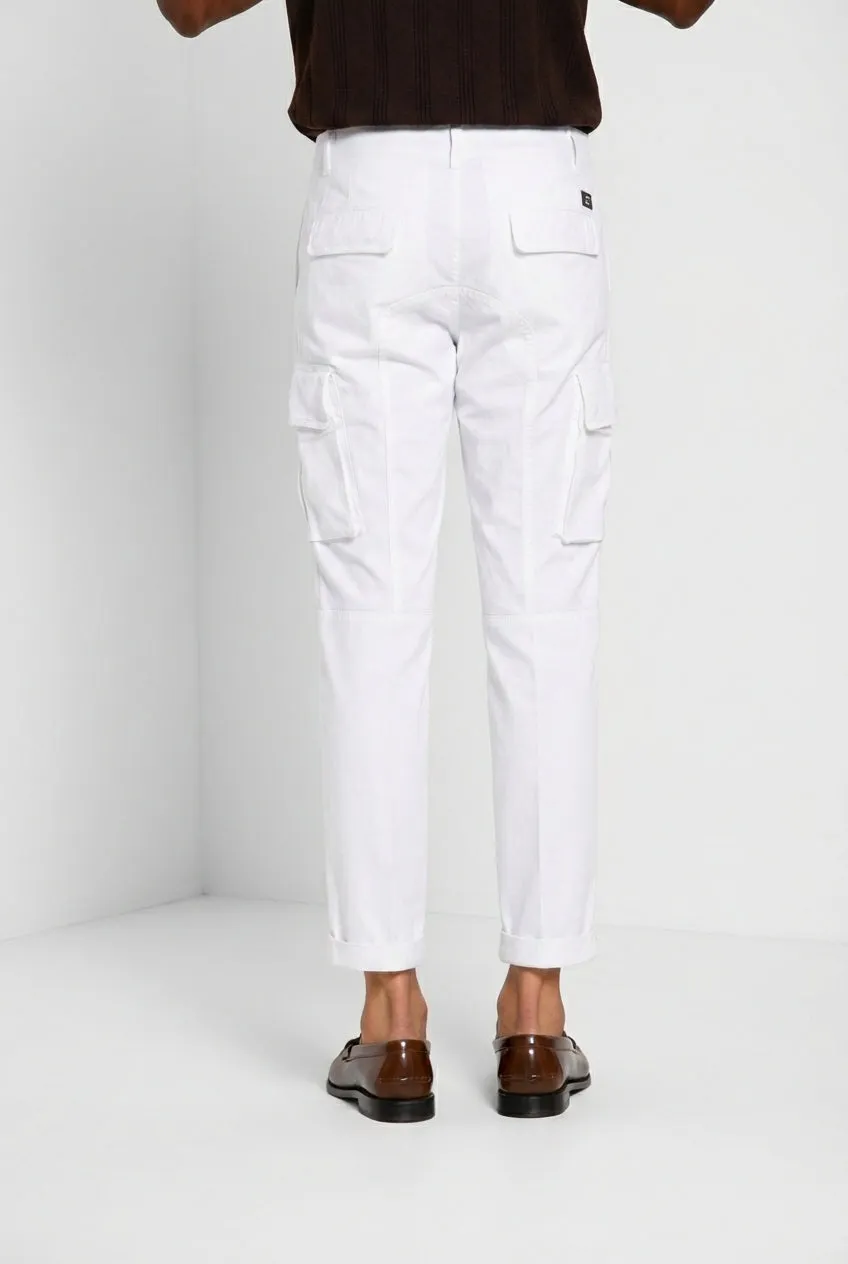 Mason's Chile pantalone cargo uomo bianco extra slim