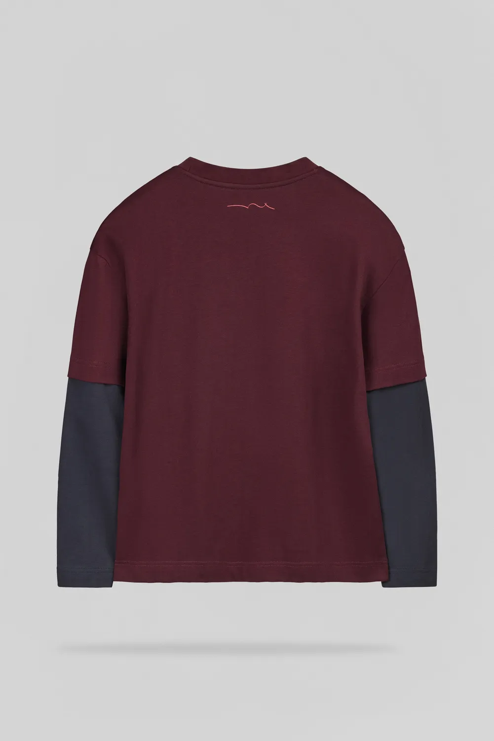 Teddy Smith T-Sly ML t-shirt ragazzo bordeaux maniche lunghe