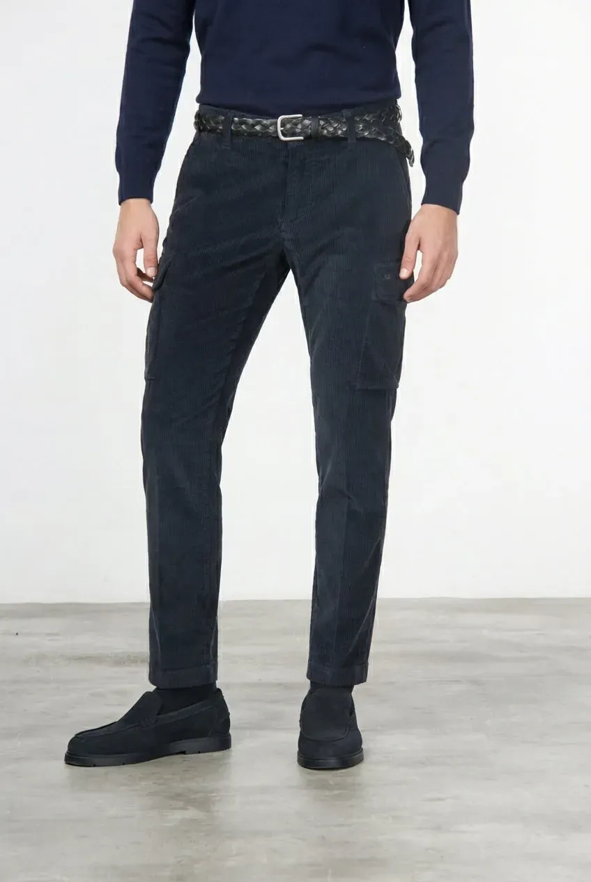 Mason's Chile cargo uomo blu notte velluto extra slim