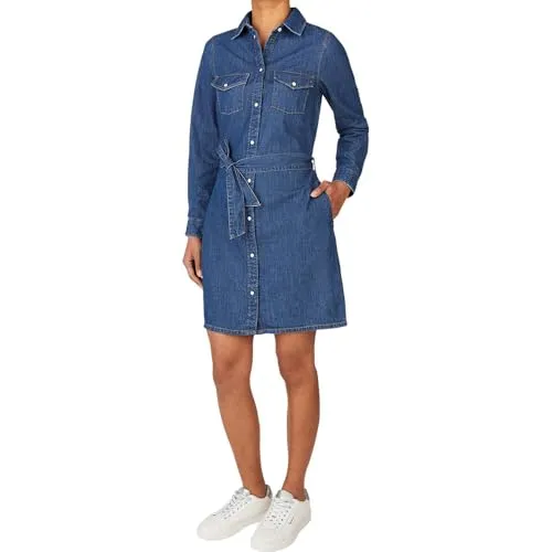 Pepe Jeans chemisier abito donna denim blu medio cintura M
