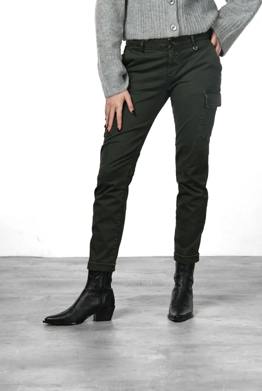 Mason's Chile City pantalone cargo donna verde slim