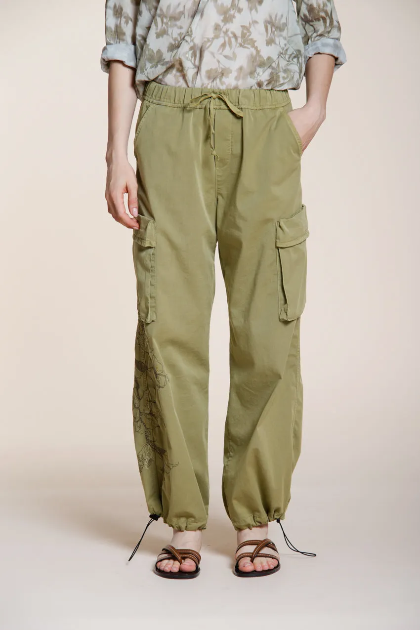 Mason's Francis pantalone cargo donna verde acido wide leg