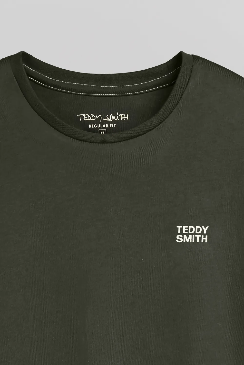 Teddy Smith The Tee 1 MC t-shirt uomo Deep Kaki cotone