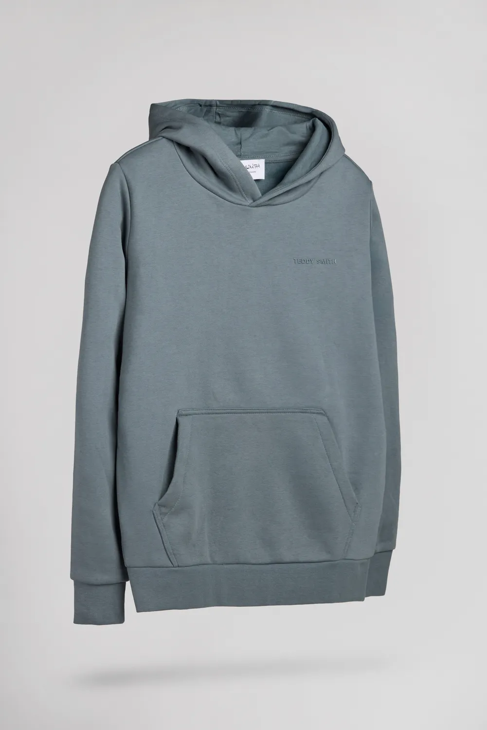 Teddy Smith S-Nark felpa ragazzo cappuccio grigio