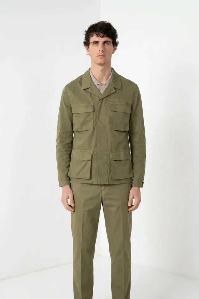 Mason's Flyshirt Delamere overshirt rosmarino stretch