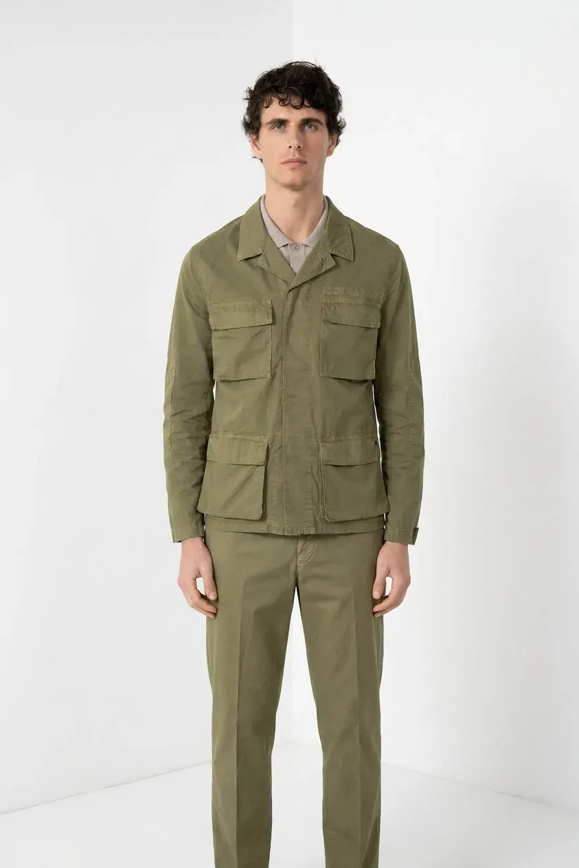 Mason's Flyshirt Delamere overshirt rosmarino stretch