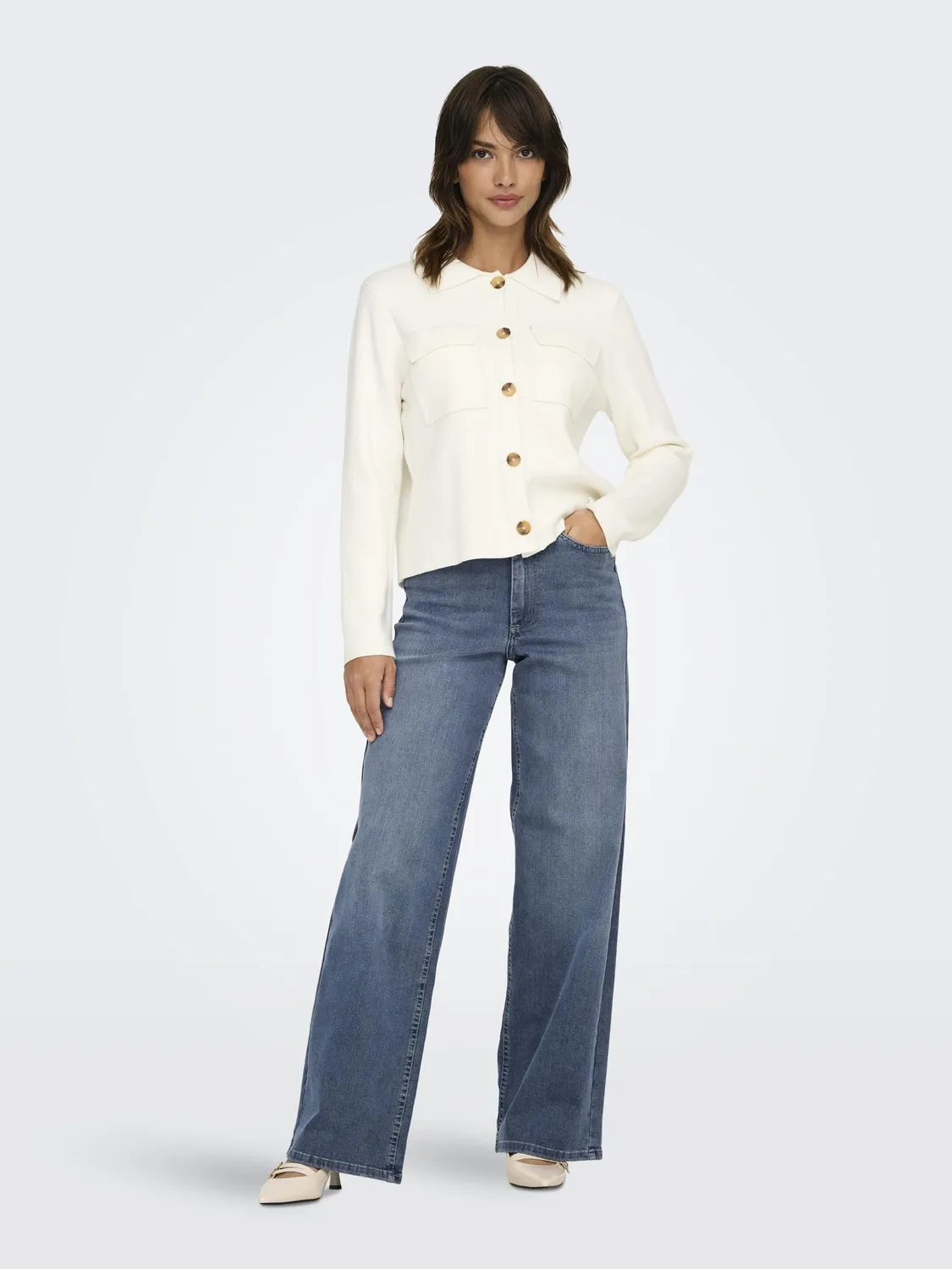 ONLY Onlmadison jeans wide donna blush S/32L