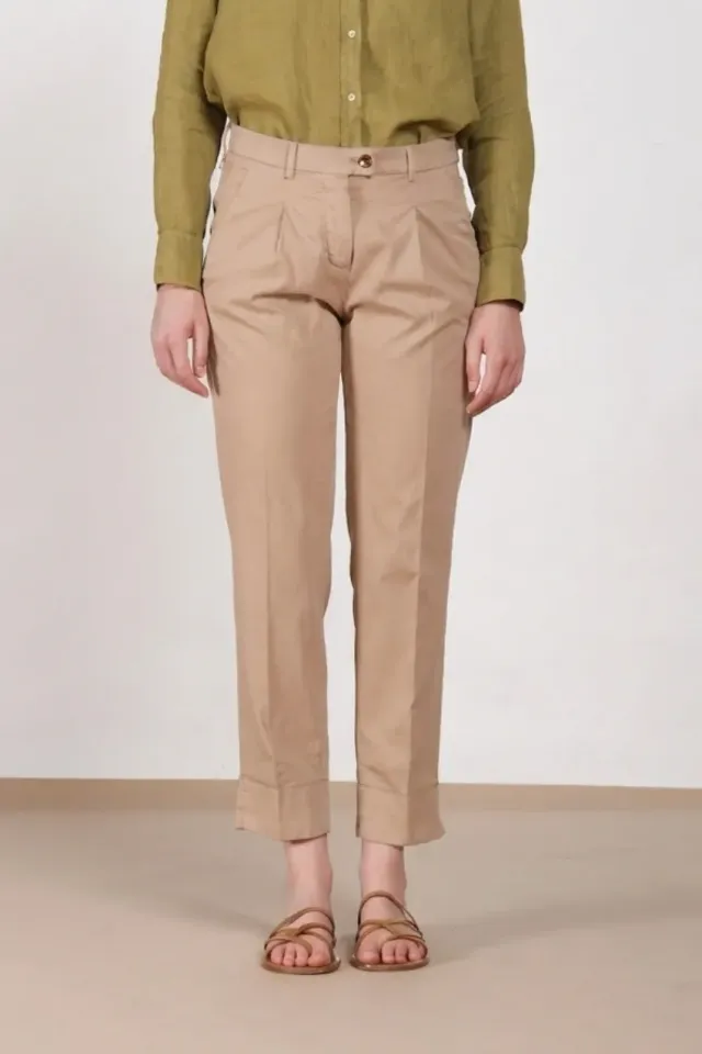 Mason's New York Carrot Sartoriale chino donna beige medio seta