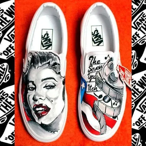 Never Say Never Vans Slip-On Scarpe Marilyn Monroe