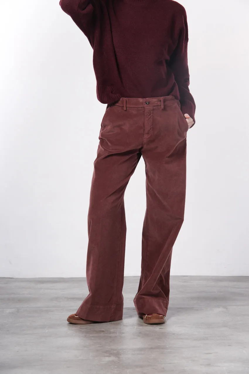 Mason's New York Studio chino donna velluto bordeaux
