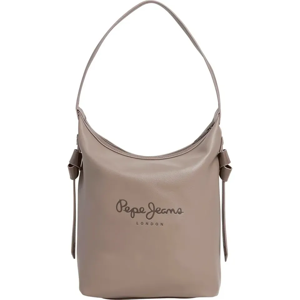 Pepe Jeans Caddy Code borsa donna grigia tracolla