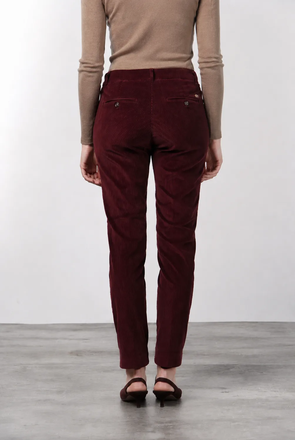 Mason's New York Slim chino donna mosto velluto slim