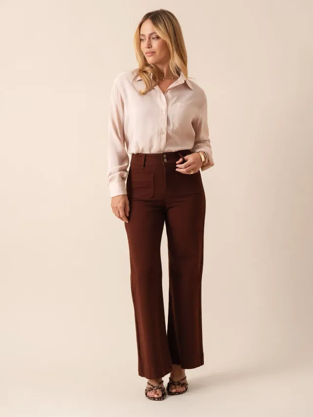 Oraije Elenette jeans flare rosso paprika