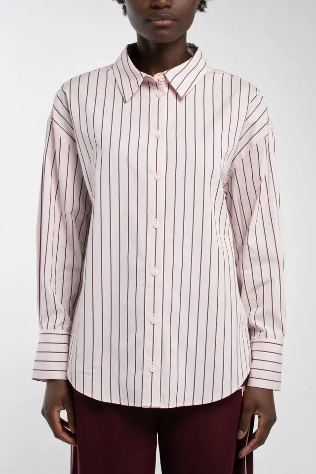 Teddy Smith C-Charlina Sweet Rose camicia righe cotone