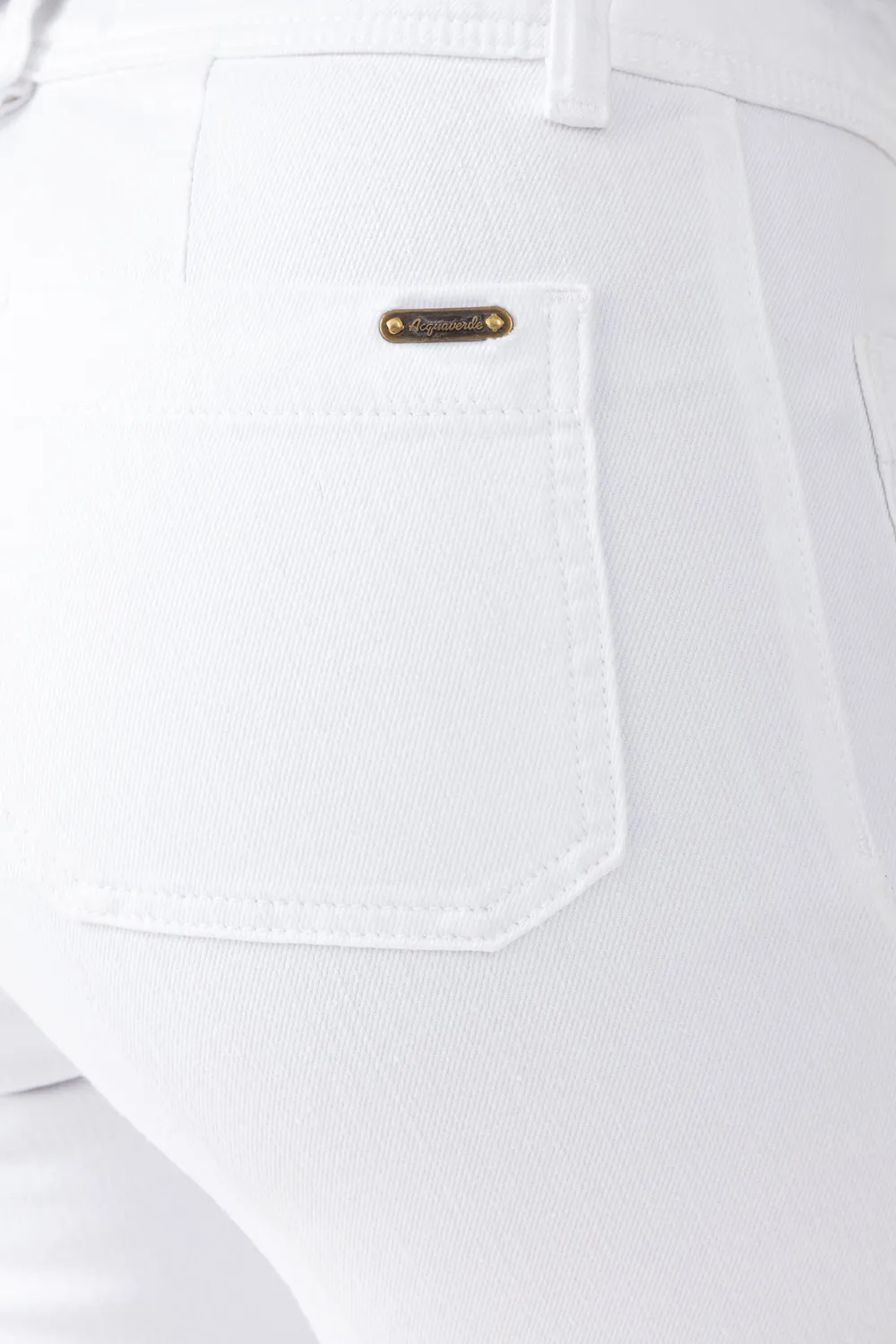 Acquaverde Charlotte pantaloni bootcut bianchi slim