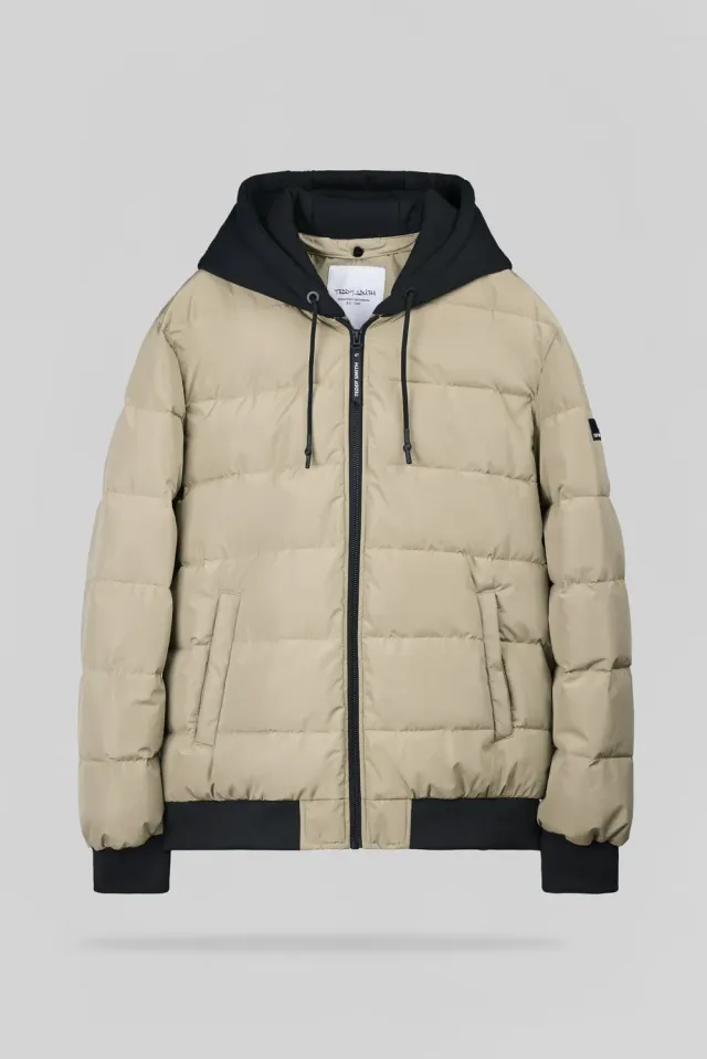 Teddy Smith B-East Piumino Uomo Wolf Beige Idrorepellente