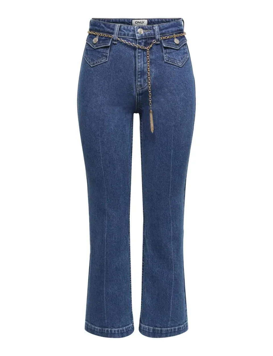 ONLY Onlemily HW Crop Flare Belt DNM Mae jeans 30W/32L