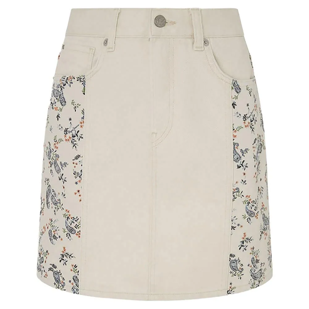 Pepe Jeans Gonna Jeans Donna S Ecru Paisley