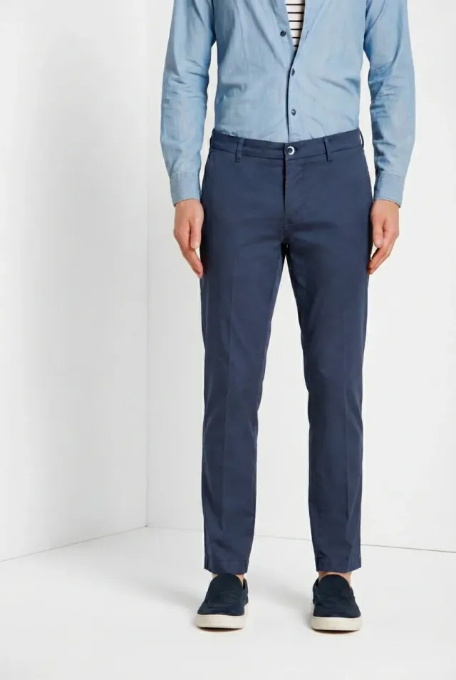 Mason's Milano Pantalone Chino Uomo Blu Navy Extra Slim