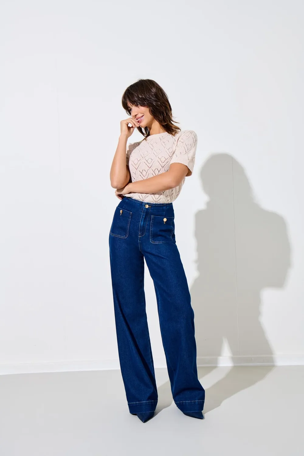 Only Onlmadeline Jeans Donna Sx30 Vita Alta Wide
