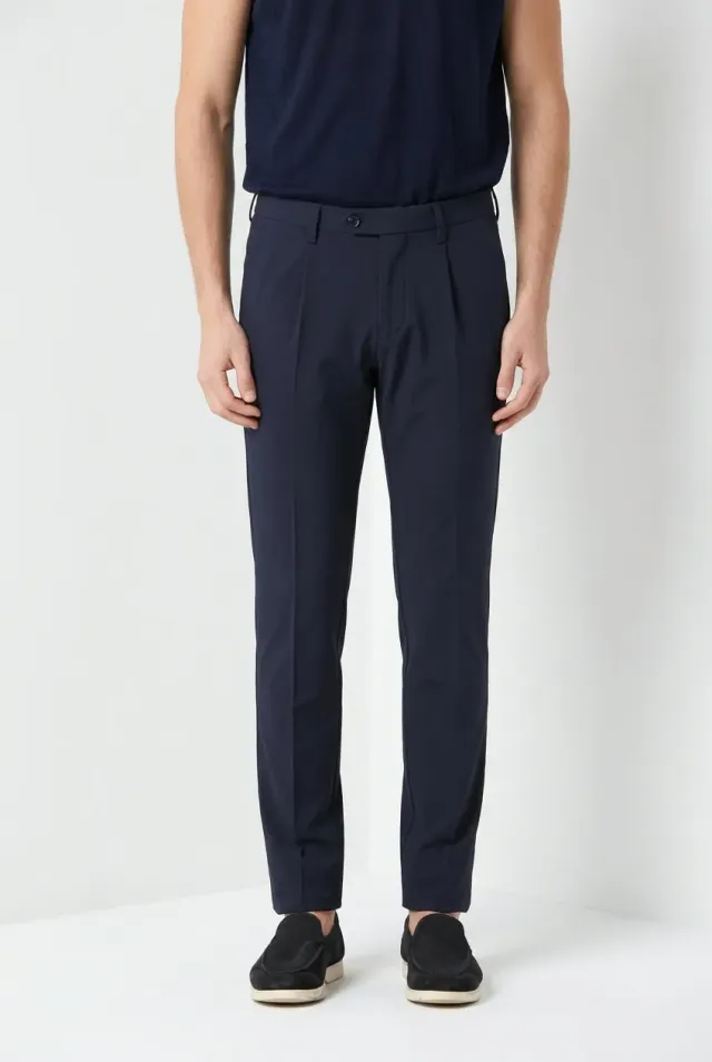 Mason's Torino 1 Pinces Dynamic chino jogger uomo blu navy