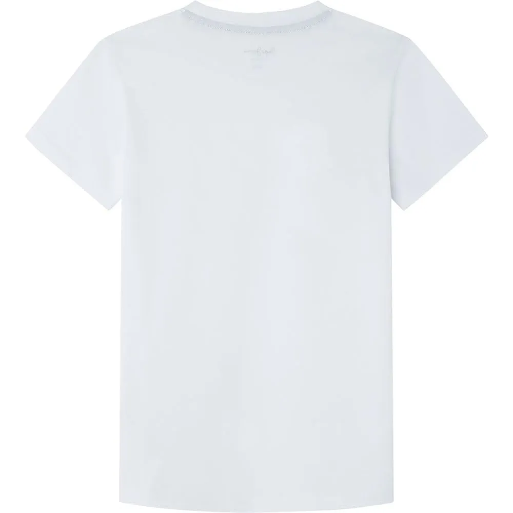 Pepe Jeans Clag Jr t-shirt bambino 10 anni bianca