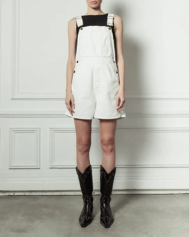 acquaverde Silver salopette corta off white