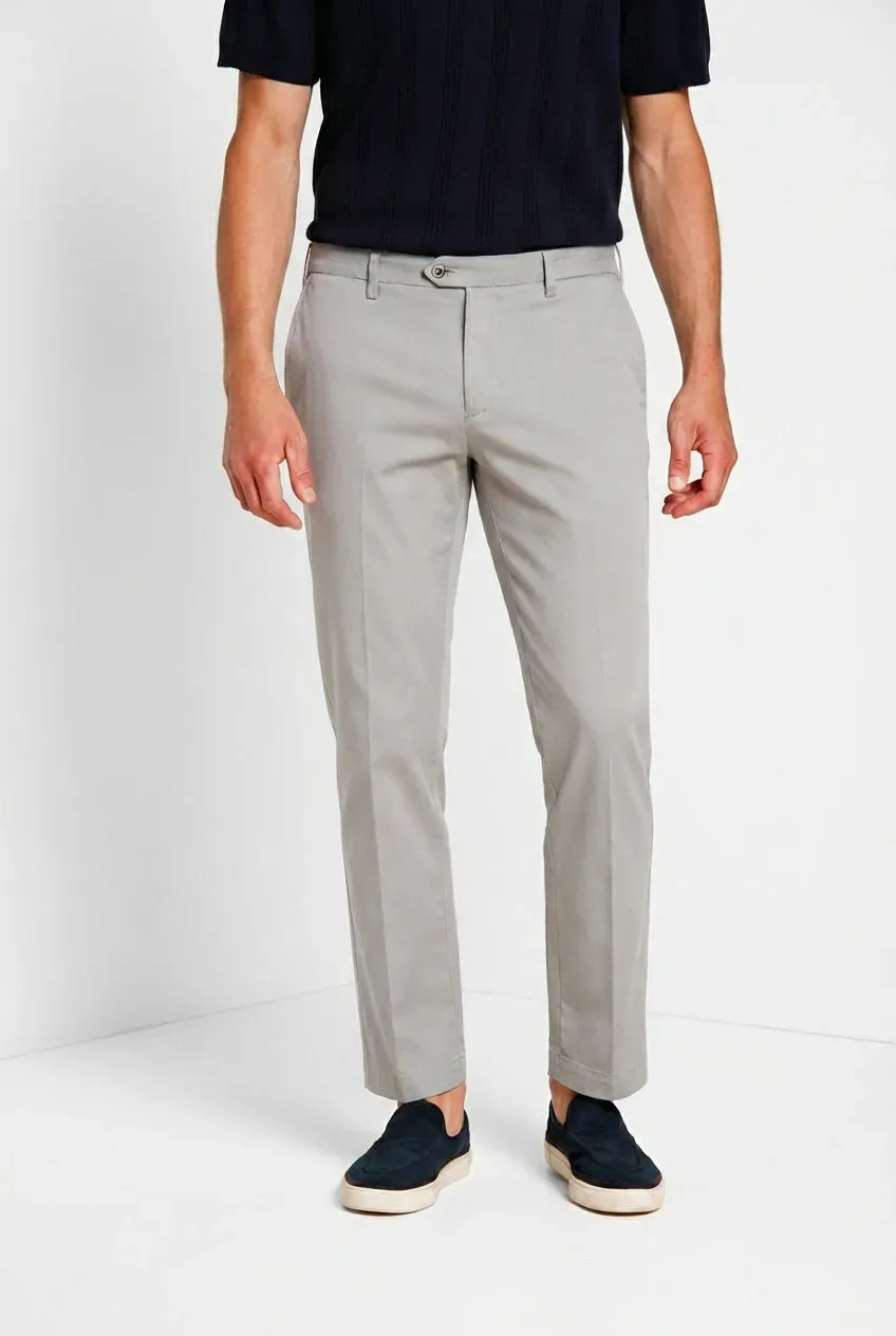Mason's New York pantalone chino uomo grigio gabardina stretch