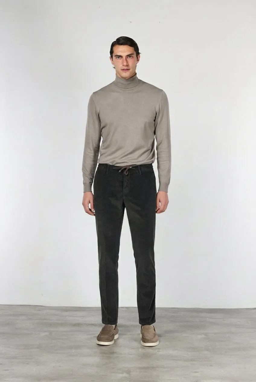 Mason's Milano Jogger chino uomo marrone velluto extra slim
