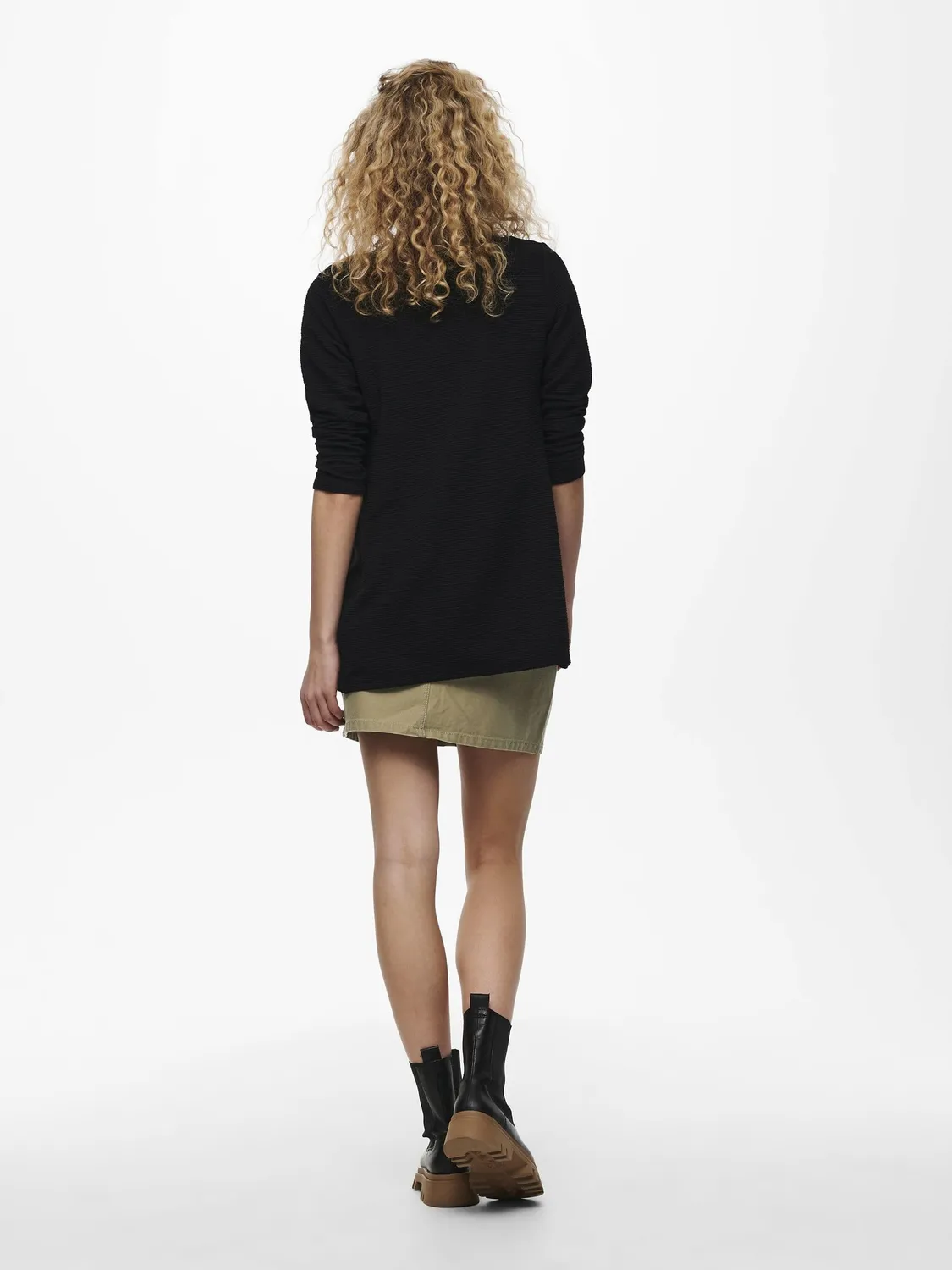 Only Cardigan Long Loose cardigan donna nero lungo